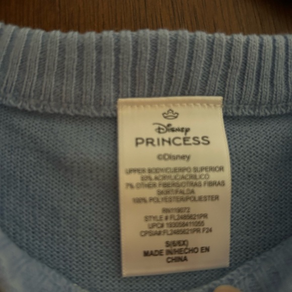Disney Princess Knit Cinderella Blue Dress - Picture 2 of 4